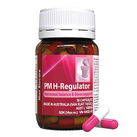 Viên uống Pm H-Regulator Cân Bằng Nội Tiết Tố Nữ - Hỗ Trợ Giảm Triệu Chứng Tiền Mãn Kinh và Kinh Nguyệt Khó Chịu - 30 Viên