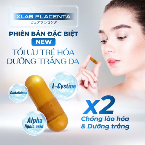 Viên uống tế bào gốc Xlab Placenta - Giúp làm đẹp da, tăng độ đàn hồi và sáng da, hỗ trợ trẻ hóa và chống lão hóa da hiệu quả