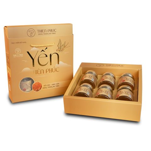 Yến Hũ Chưng Sẵn Thiên Phúc - Yến Sào Cao Cấp Kết Hợp Nhân Sâm & Đông Trùng Hạ Thảo, Bồi Bổ Sức Khỏe Gia Đình 70ml