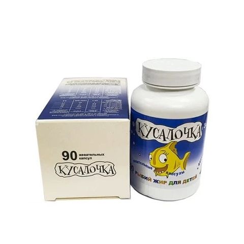 Dầu Cá Tuyết Kusalochka Vị Trái Cây - Bổ Sung Omega-3 Cho Trẻ Từ 3 Tuổi - Hỗ Trợ Phát Triển Trí Não và Thị Lực
