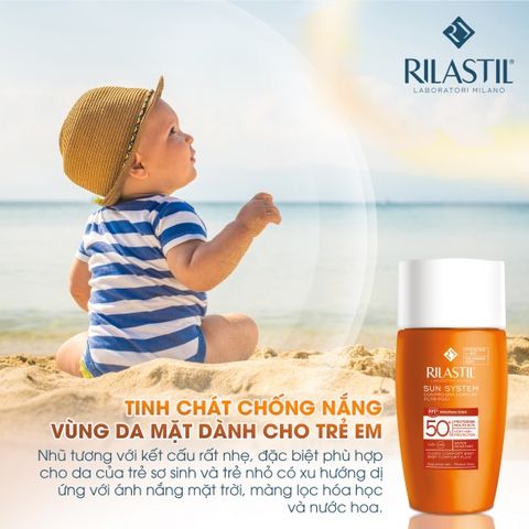 Kem Chống Nắng Cho Bé Rilastil Sun System Pediatric SPF50+ - Dưỡng Da Nhạy Cảm, Chống UV Lý Tưởng Cho Trẻ Sơ Sinh 500ml