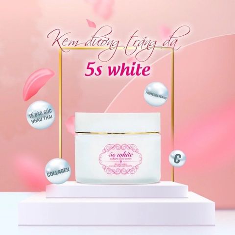 Kem Dưỡng Ẩm Trắng Da 5S White Nhật Bản - Hỗ Trợ Dưỡng Trắng, Cấp Ẩm và Phục Hồi Da Hiệu Quả