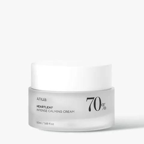 Kem Dưỡng Da Mụn Anua Heartleaf Intense Calming Cream 50ml - Hỗ Trợ Làm Dịu, Phục Hồi Da Mụn, Chống Viêm Hiệu Quả, Lành Tính