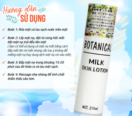 Lotion Dưỡng Da Botanical Milk Skin Lotion 210ml - Kem Dưỡng Ẩm Tự Nhiên, Đem Lại Làn Da Mềm Mại, Mịn Màng, Phù Hợp Mọi Loại Da