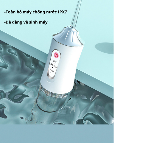 Máy tăm nước cầm tay SeaSy A8 Pro - 3 chế độ làm sạch và đầu tăm xoay 360 độ, giúp chăm sóc răng miệng hiệu quả, tiện lợi mang theo.