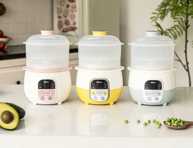 Nồi Nấu Cháo Chậm Seka 0.8L Đa Năng Có Xửng Hấp - Thiết Kế Thông Minh, Tiện Lợi Cho Bữa Ăn Bổ Dưỡng Gia Đình