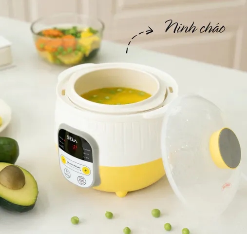 Nồi Nấu Cháo Chậm Seka 0.8L Đa Năng Có Xửng Hấp - Thiết Kế Thông Minh, Tiện Lợi Cho Bữa Ăn Bổ Dưỡng Gia Đình