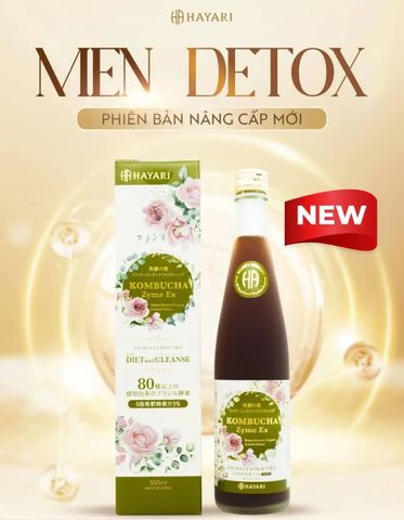 Nước Uống Detox Kombucha Zyme EX 500ml - Hỗ Trợ Giảm Cân, Làm Đẹp Da, Thanh Lọc Cơ Thể Từ 82 Loại Thực Vật Lên Men