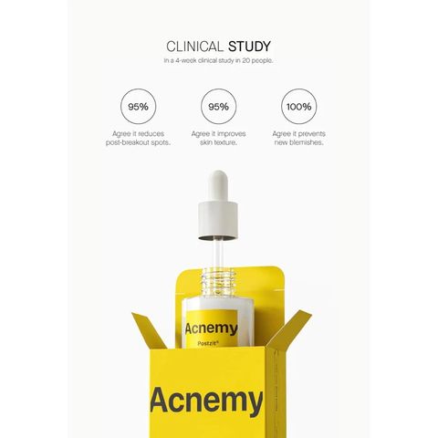Serum Acnemy Postzit 30ml - Điều trị thâm mụn hiệu quả, phục hồi da mụn với rau má và Vitamin B3, phù hợp mọi loại da