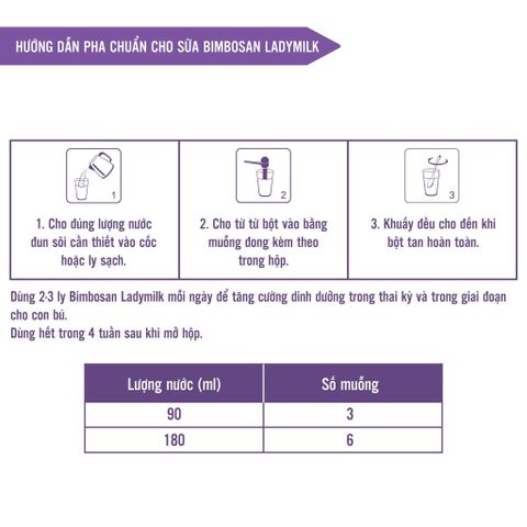 Sữa Bầu Bimbosan Ladymilk Thụy Sĩ - Dinh Dưỡng Cao Cấp Hỗ Trợ Sức Khỏe Phụ Nữ Mang Thai & Cho Con Bú, Hộp 800g