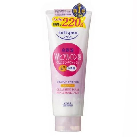 Sữa rửa mặt Kose Softymo Cleansing Foam Collagen 220g - Nhật Bản, Tạo Bọt Mịn, Làm Sạch Da và Dưỡng Trắng Tự Nhiên