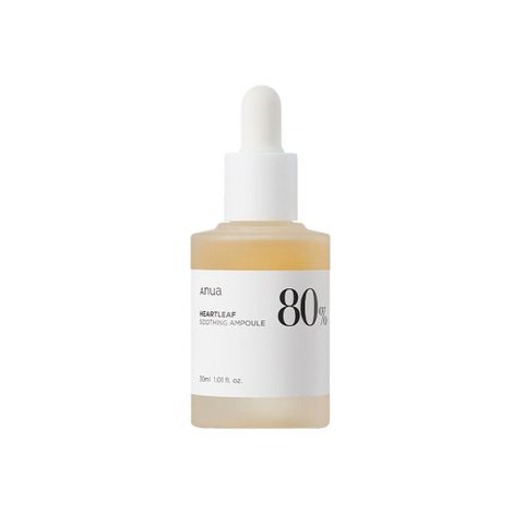 Tinh chất làm dịu da Anua Heartleaf 80% Soothing Ampoule - Serum thiên nhiên cho da nhạy cảm, cung cấp độ ẩm và giảm kích ứng 30ml