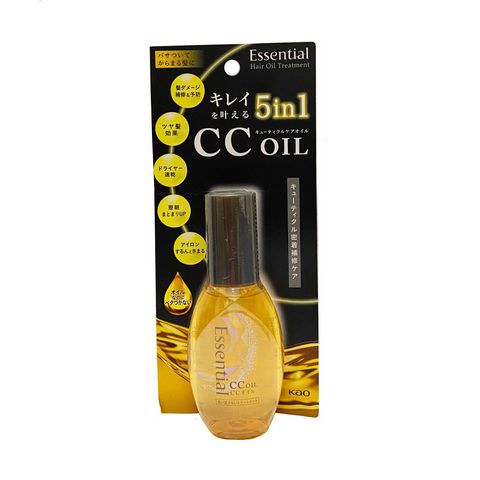 Tinh Dầu Dưỡng Tóc Essential CC Oil 5in1 Kao - Phục Hồi Tóc Khỏe, Bóng Mượt và Dễ Tạo Kiểu - Lọ 60ml