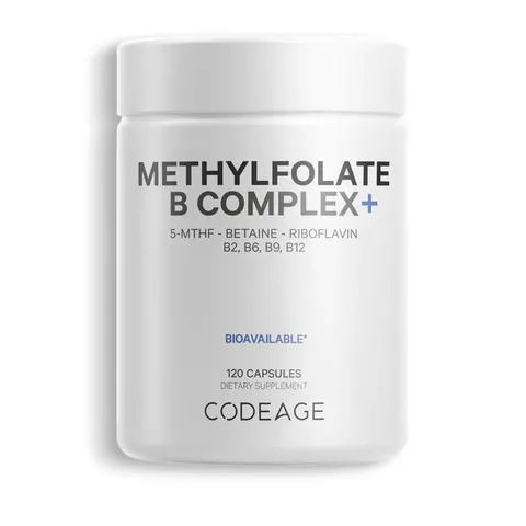 Viên uống Codeage B Complex Mỹ - Hỗ trợ trí não, cải thiện trí nhớ, giảm căng thẳng - Vitamin B Complex 120 viên