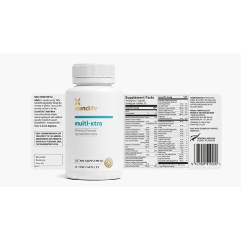 Viên uống vitamin tổng hợp Xtend Life Multi-Xtra - Bổ sung 42 chất dinh dưỡng, hỗ trợ tăng cường sức khỏe tối ưu cho người lớn