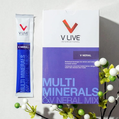 Bột uống Vlive V-Neral - Hỗ trợ miễn dịch, tái tạo tế bào, bổ sung vitamin và khoáng chất cho sức khỏe và làm đẹp da