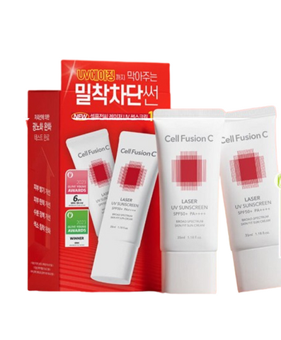 Combo 2 Kem Chống Nắng Cell Fusion C Laser UV Sunscreen SPF50+ PA+++ - Bảo Vệ Da Tối Ưu, Dưỡng Ẩm & Nâng Tone Da Mịn Màng
