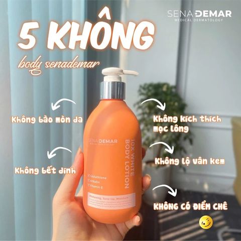 Sena Demar 10x White Body Lotion - Dưỡng Thể Trắng Da Cao Cấp Hàn Quốc, Giúp Làm Mờ Thâm Nám, Chăm Sóc Da Mềm Mại 300ml