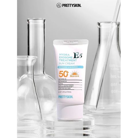 Kem Chống Nắng Phục Hồi Pretty Skin Hydra B5 Exosome Treatment SPF 50+ - Chống Nắng, Dưỡng Da, Phục Hồi Da Nhạy Cảm, Hàn Quốc