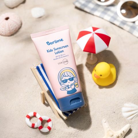 Kem Chống Nắng Trẻ Em Borome SPF 50/PA++++ - Bảo Vệ Da Nhạy Cảm, Dưỡng Ẩm và Chống Thấm Nước - An Toàn Cho Bé Chơi Ngoài Trời