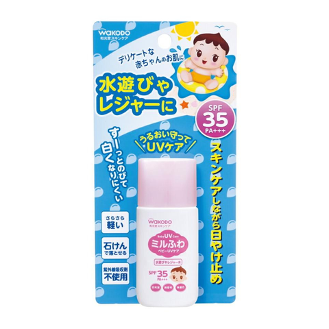 Kem Chống Nắng Trẻ Em Wakodo SPF 35/PA+++ - An Toàn Cho Da Nhạy Cảm, Dễ Dùng, Bảo Vệ Tia UV Khi Ra Ngoài Trời