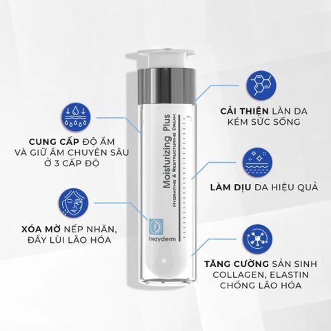 Kem Dưỡng Ẩm Frezyderm Moisturizing Plus Cream 50ml - Cấp ẩm Sâu, Phục Hồi Da Yếu, Phù Hợp Da Nhạy Cảm, Sau Thẩm Mỹ