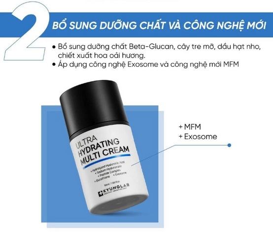 Kem Dưỡng Ẩm Phục Hồi Da KyungLab Ultra Hydrating Cream 50ml - Tăng Cường Độ Ẩm, Làm Sáng Da, Phù Hợp Với Da Khô và Nhạy Cảm