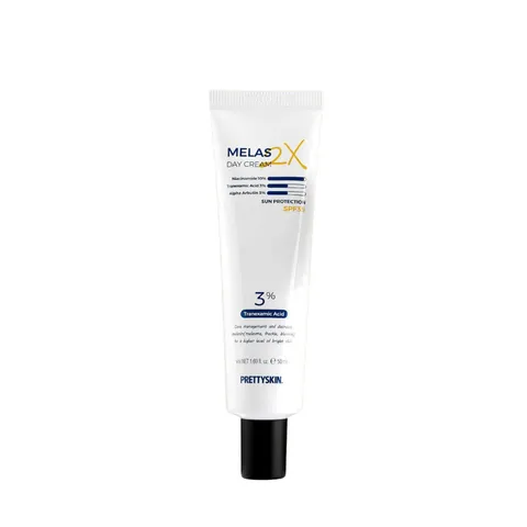Kem Dưỡng Sáng Da Ban Ngày Prettyskin Melas 2X - Làm Mờ Vết Thâm, Cấp Ẩm, Giúp Da Sáng Khỏe 50ml