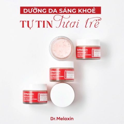 Kem dưỡng trắng da Dr.Melaxin Astaxanthin - Hỗ trợ làm sáng và mờ thâm, phục hồi sức sống cho làn da xỉn màu 50g