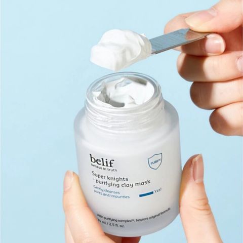 Mặt Nạ Đất Sét Belif Super Knights Purifying Clay Mask 75ml - Làm Sạch Lỗ Chân Lông, Kiểm Soát Dầu Mụn, Da Khỏe Mại