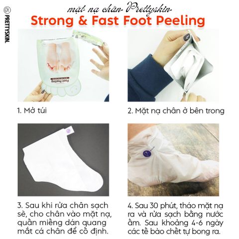 Mặt Nạ Dưỡng Ẩm Prettyskin Strong & Fast Foot Peeling - Giúp Làm Mềm Da Chân Khô, Tươi Mát Nhanh Chóng, Sản Phẩm Chăm Sóc Da Chân Tốt Nhất