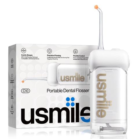 Máy Tăm Nước Sóng Siêu Âm Usmile C10 - Thiết Bị Chăm Sóc Răng Miệng Độc Đáo, Pin Sạc Tiện Lợi, 4 Chế Độ Làm Sạch Linh Hoạt