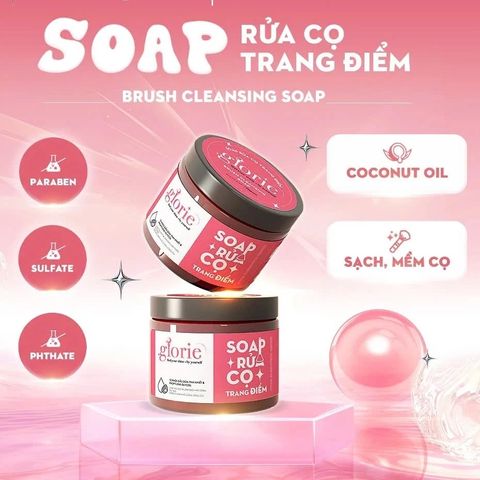 Sáp Rửa Cọ Trang Điểm Glorie - Giải Pháp Lý Tưởng Để Làm Sạch Cọ Trang Điểm, Diệt Khuẩn, Giữ Cọ Mềm Mại, Thời Gian Nhanh Chóng 130g