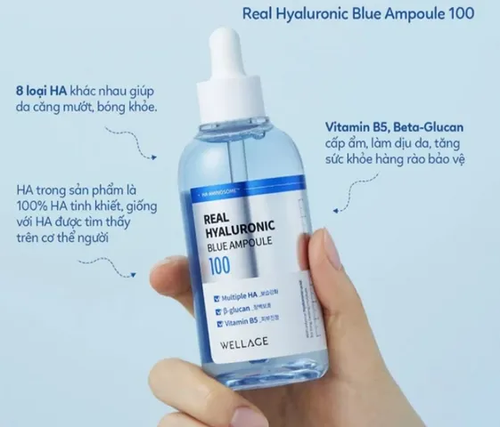 Set Serum Cấp Nước Wellage Real Hyaluronic Blue Ampoule - Giúp Cung Cấp Độ Ẩm, Dưỡng Ẩm Da, Phù Hợp Cho Mọi Loại Da