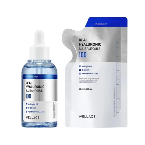 Set Serum Cấp Nước Wellage Real Hyaluronic Blue Ampoule - Giúp Cung Cấp Độ Ẩm, Dưỡng Ẩm Da, Phù Hợp Cho Mọi Loại Da