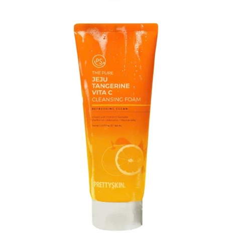 Sữa Rửa Mặt Vitamin C Sáng Da Prettyskin The Pure Jeju Tangerine 150ml - Gel Tạo Bọt Dưỡng Ẩm Cho Da Mềm Mại Ở Từng Lớp Da