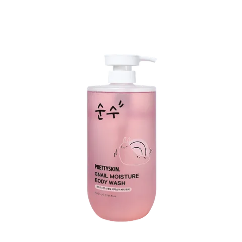 Sữa Tắm Cấp Ẩm Prettyskin Snail Moisture Body Wash 1000ml - Hỗ Trợ Trẻ Hóa Da, Dưỡng Ẩm Tự Nhiên, Phù Hợp Với Mọi Loại Da