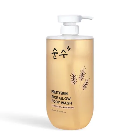 Sữa Tắm Dưỡng Ẩm Chiết Xuất Gạo Prettyskin Rice Glow 1000ml - Làm Sạch, Cung Cấp Độ Ẩm, Phù Hợp Với Mọi Loại Da, Hương Thơm Tự Nhiên