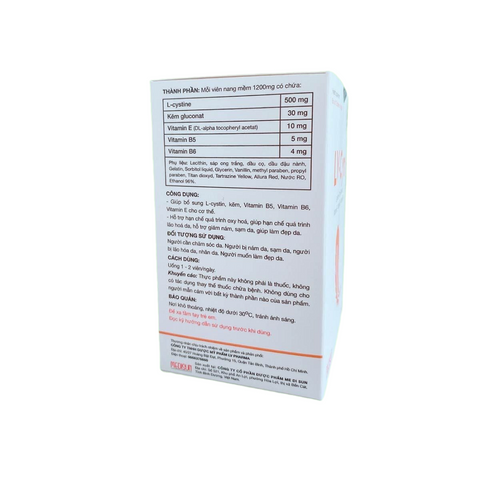 Viên uống LV-CYN làm đẹp da - Bổ sung L-cystin, Kẽm, Vitamin B5, B6, E - Giảm nám, sạm da hiệu quả - Thực phẩm bảo vệ sức khỏe