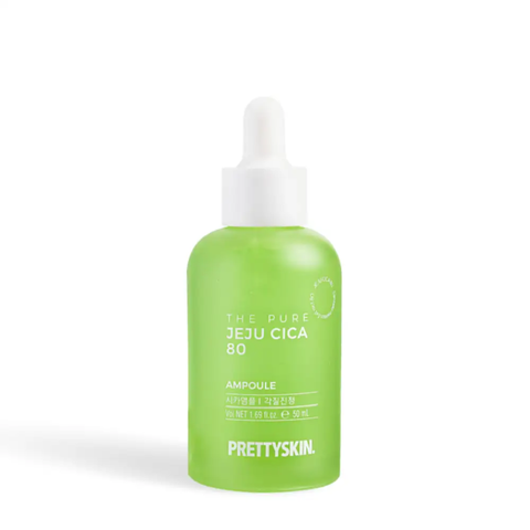 Tinh Chất Rau Má Prettyskin The Pure Jeju Cica 80 Ampoule - Serum Làm Dịu, Kháng Viêm, Tái Tạo Da Cho Làn Da Khỏe Mạnh