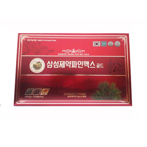 Tinh Dầu Thông Đỏ Hàn Quốc Samsung Pine Mega Max - Hỗ Trợ Sức Khỏe Tim Mạch và Đẹp Da, 120 Viên Nahrungsergänzung