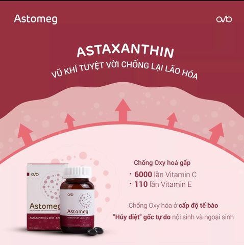 Viên Uống Trẻ Hóa Da Astomeg Age Defense - Hỗ Trợ Làm Sáng Da Từ Astaxanthin & Omega 3 - Chất Chống Oxy Hóa Tự Nhiên