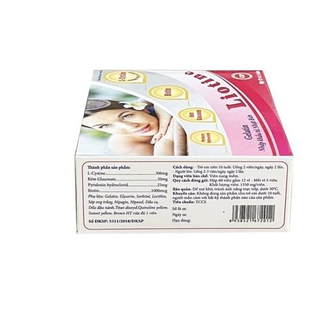 Viên uống Liotine hỗ trợ chăm sóc tóc, da, móng - Bổ sung Biotin & Kẽm, dưỡng tóc chắc khỏe, làm đẹp da, móng cứng cáp