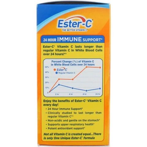 Viên uống Vitamin Ester C 1000mg Naturesmart của Mỹ - Bổ sung Vitamin C Hỗ trợ Da và Tăng Cường Sức Đề Kháng