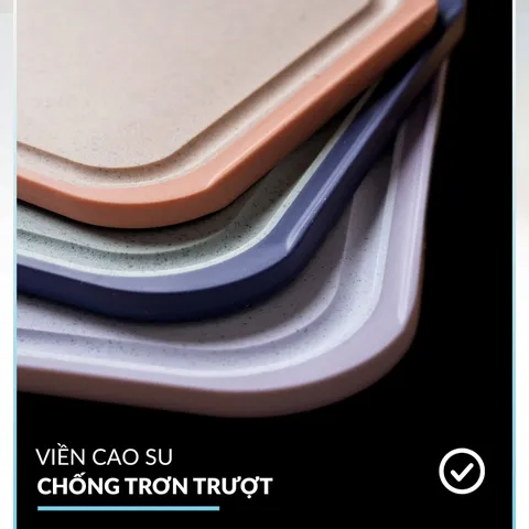 Bộ 3 Thớt Kháng Khuẩn Haatz CIM296 - Thớt Nhựa PP Chống Mùi, Dễ Vệ Sinh, Phân Nhóm Thực Phẩm Sống, Chín, Rau Củ
