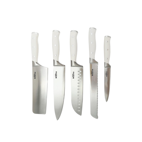 Bộ 5 Dao Công Thái Học Haatz CIM735 - Thiết Kế Ergonomic, Thép Không Gỉ, Dụng Cụ Bếp Chuyên Nghiệp, Thoải Mái Khi Sử Dụng