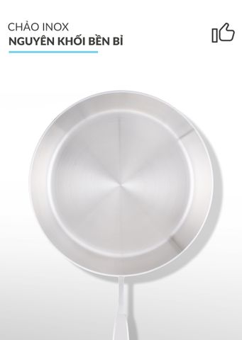 Chảo Sâu Lòng Inox 316 Haatz CIC6940V Đúc Liền Khối Kích Thước 20cm - Chống Dính, Dẫn Nhiệt Tốt, Dùng Mọi Loại Bếp