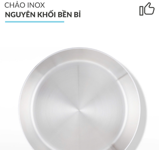 Chảo Sâu Lòng Inox 316 Đúc Liền Haatz CIC6960V - Đường Kính 26cm, Chống Dính, Dễ Dàng Vệ Sinh, Đơn Giản Thao Tác Trên Mọi Loại Bếp