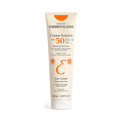 Kem Chống Nắng Thuần Chay Embryolisse Creme Solaire SPF50 PA++++ - Bảo Vệ Da Tối Ưu Khỏi Tia UV và Oxy Hóa, 100ml