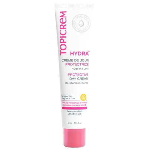 Kem chống nắng Topicrem Hydra+ Protective Day Cream SPF50+ - Dưỡng ẩm, Bảo vệ da khỏi UV, Phù hợp da khô và nhạy cảm, 40ml